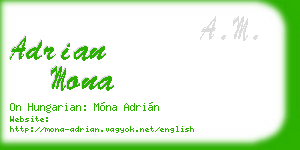 adrian mona business card